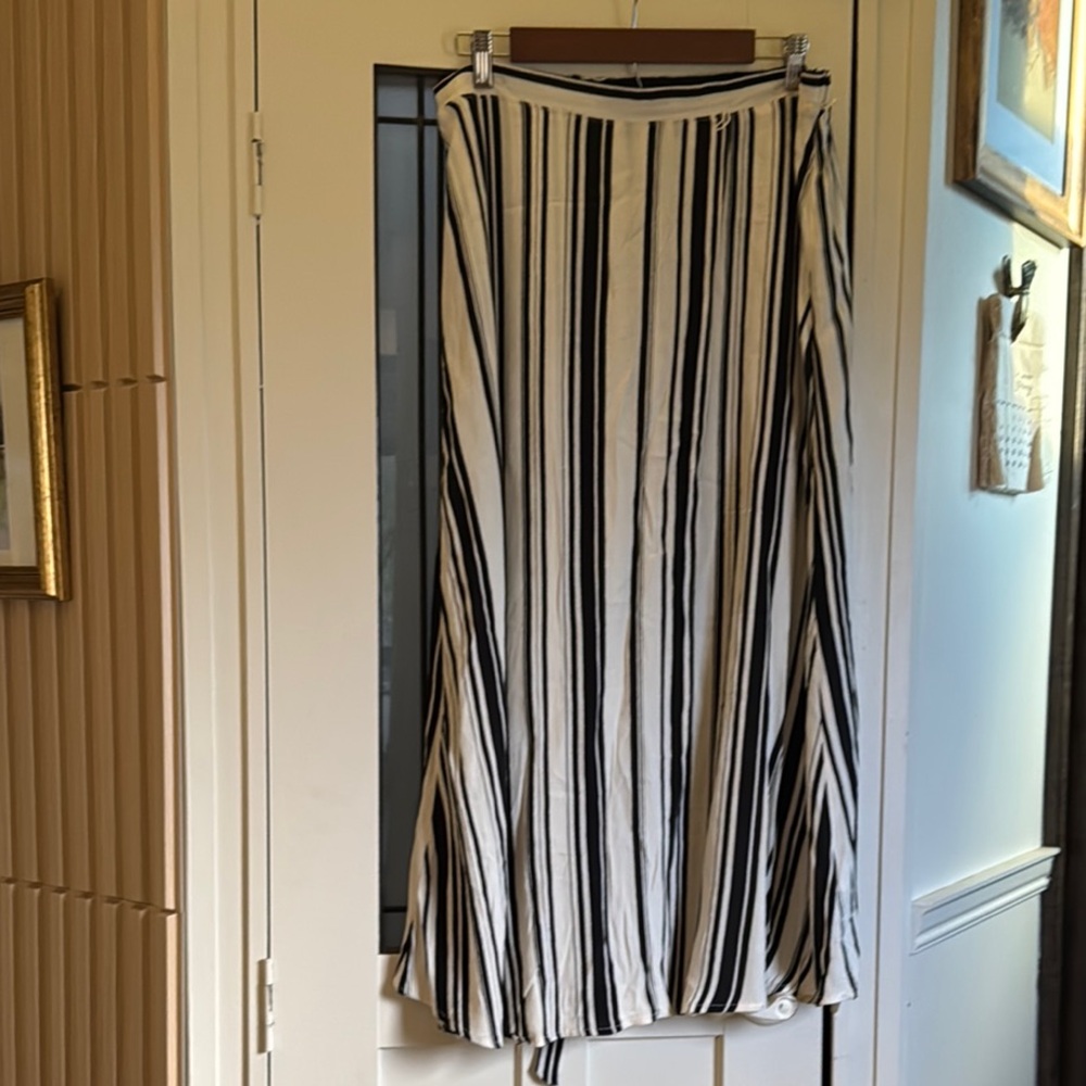 Striped Black and White Women's Skirt